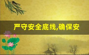 严守安全底线,确保安全运行_筑牢思想防线 守住纪律底线